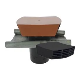 AUTOGYRE Chapeau de toiture carré tuile et ardoise D150/160mm - 000735