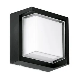 ENLITE Hublot extérieur carré LED IP65 230V 10W 900lm CCT noir - WL3/CS