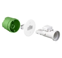 EUROHM XL Tradi Boîte DCL pour applique à sceller D54 P50mm + douille E27 + fiche - 53131