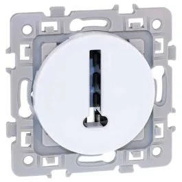 EUROHM Square Prise téléphone en T 8 contacts blanc - 60270