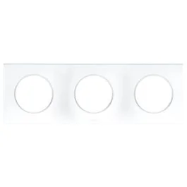 EUROHM Square Plaque triple blanc - 60298