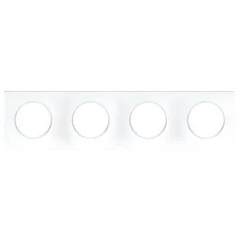 EUROHM Square Plaque quadruple blanc - 60299