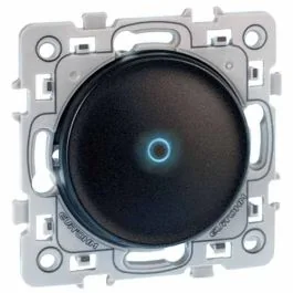 EUROHM Square Interrupteur va et vient lumineux/témoin anthracite - 60303