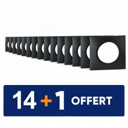 EUROHM Square Plaque simple anthracite - Lot 14+1 gratuit