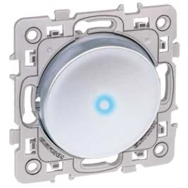 EUROHM Square Interrupteur va et vient lumineux/témoin silver - 60403