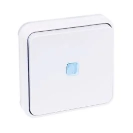EUROHM Oxxo Interrupteur va et vient lumineux étanche complet encastré blanc IP55 - 60889