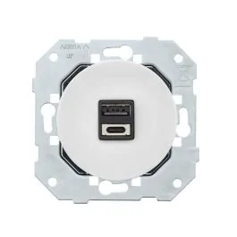 FONTINI Dom Double prise USB A et C 2600mA blanc - FON038065