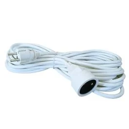 Rallonge électrique 10m H05VVF 3G1.5 2P+T 16A blanc