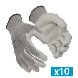 GEREX 10 paires de gants de précision gris T09