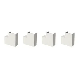 GGK Angles plats pour moulure électrique 22x12mm blanc - lot de 4