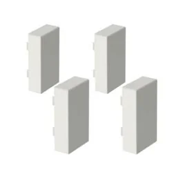 GGK Lot de 4 embouts de finition pour moulure électrique 7x12mm blanc