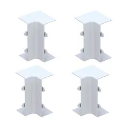 GGK Lot de 4 Angles intérieurs pour moulure électrique 15x30mm blanc