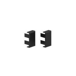 GGK Lot de 2 embouts de finition pour moulure électrique 22x12mm noir