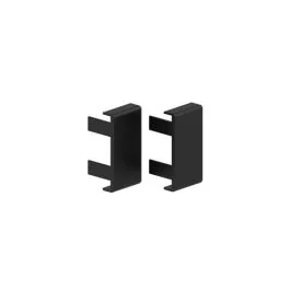GGK Lot de 2 embouts de finition pour moulure électrique 15x30mm noir