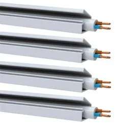 GGK Lot de 4 moulures électriques adhésives 7x12mm L.1,5m blanche - WS10202