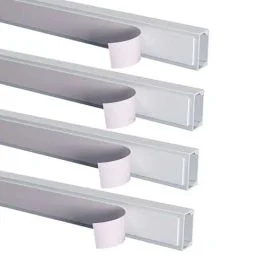 GGK Lot de 4 moulures électriques adhésives 15x30mm L.1,25m blanche - WS10211