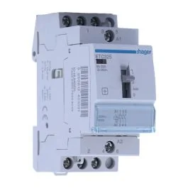 HAGER Contacteur Jour / Nuit 25A 3F/NO triphasé 2 modules - ETC325