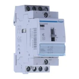 HAGER Contacteur Jour / Nuit 25A 3F/NO triphasé silencieux 2 modules - ETC325S