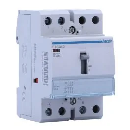 HAGER Contacteur Jour / Nuit 40A 3F/NO triphasé 2 modules - ETC340