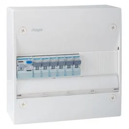 HAGER Gamma Tableau électrique prééquipé 1 rangée 1ID 40A 6 disjoncteurs