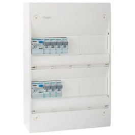 HAGER Gamma Tableau électrique prééquipé 2 rangées 2ID 40A 7 disjoncteurs