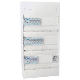 HAGER Gamma Tableau électrique prééquipé auto 3 rangées 3ID 63A 12 disjoncteurs