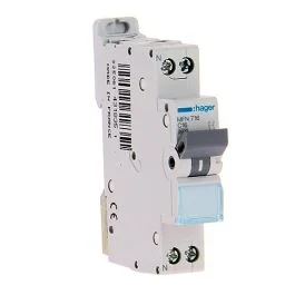 HAGER Disjoncteur 16A Ph+N courbe C 3kA 230V - MFN716