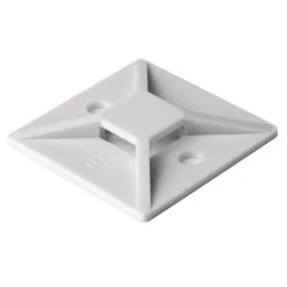 HELLERMANNTYTON Embases adhésives ou à visser blancs 19x19mm - 10 pièces - HEL914-60210