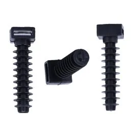 HELLERMANNTYTON Chevilles murales à embase noires pour colliers jusqu’à 9mm – perçage Ø8mm – 10 pièces – HEL914-60215