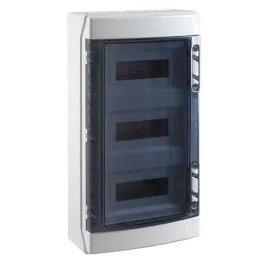IDE Coffret électrique étanche 3 rangées de 12 modules IP65 - CDN36PT3F/RR
