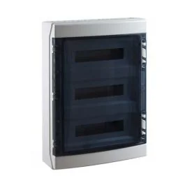 IDE Coffret électrique étanche 3 rangées 18 modules IP65 - CDN54PT/RR