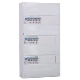 IKEPE Tableau électrique pré-équipé à vis 3 rangées 3ID 40A 10 disjoncteurs