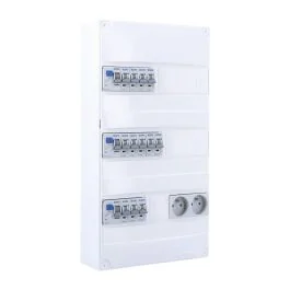 IKEPE Tableau électrique pré-équipé à vis 3 rangées 3ID 63A 12 disjoncteurs