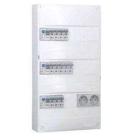 IKEPE Tableau électrique pré-équipé à vis 3 rangées 3ID 63A 12 disjoncteurs