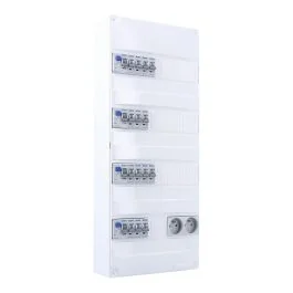 IKEPE Tableau électrique pré-équipé auto 4 rangées 2ID 40A 2ID 63A 14 disjoncteurs