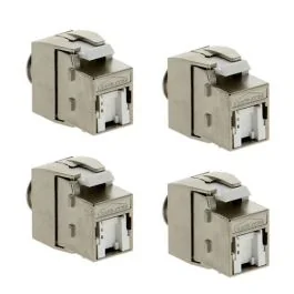 IKEPE Lot de 4 connecteurs RJ45 femelle Grade 2TV Cat6 STP