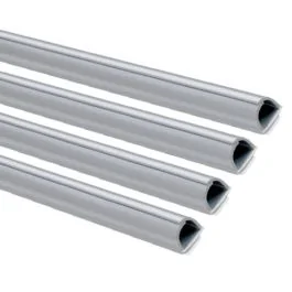 INOFIX Cablefix Gaine adhésive 8x7 mm gris métallisé - Lot de 4