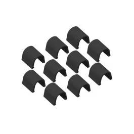 INOFIX Cablefix accessoires droits pour gaine adhésive 8x7mm noir - Lot de 10
