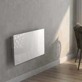 KALIA Glass Radiateur à inertie céramique façade verre horizontal blanc 1500W - BAT-HT15HB