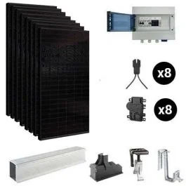 Kit solaire autoconsommation 3000W VOLTEC + micro-onduleur ENPHASE - Toiture tuile
