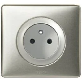 LEGRAND Céliane Prise de courant 2P+T surface anodisé titane complet