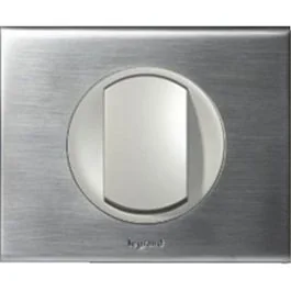 LEGRAND Céliane Interrupteur va et vient inox brossé complet