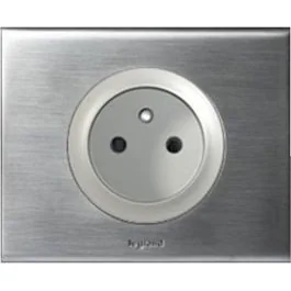 LEGRAND Céliane Prise de courant 2P+T surface inox brossé complet