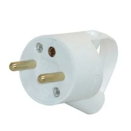 LEGRAND Annela Fiche mâle 16A avec terre et serre-câble blanc - 050420