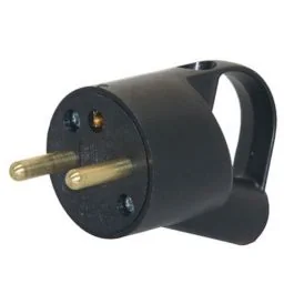 LEGRAND Annela Fiche mâle 16A avec terre et serre-câble noir - 050428