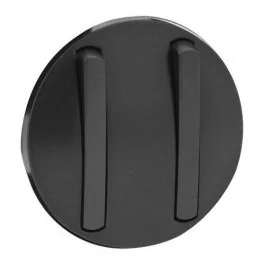 LEGRAND Céliane Enjoliveur double va et vient / poussoir doigt étroit graphite - 065202