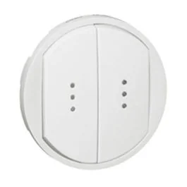 LEGRAND Céliane Enjoliveur double va et vient/poussoir voyant lumineux/témoin blanc - 068004