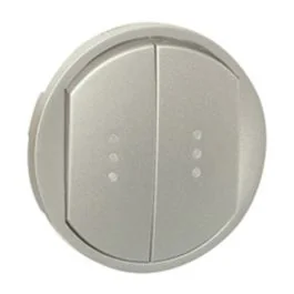 LEGRAND Céliane Enjoliveur double va et vient/poussoir voyant lumineux/témoin titane - 068304