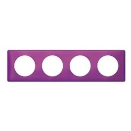 LEGRAND Céliane Plaque Métal quadruple Violet irisé - 068714