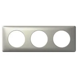 LEGRAND Céliane Plaque Métal anodisé triple Titane - 068903